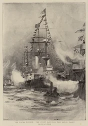 The Naval Review, the Fleet Saluting the Royal Yacht